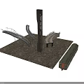 Modern Architectural Structures With Curved Bridges Elevated Tracks And Tall Tower