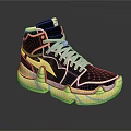 High Top Black And Gold Sneakers With Modern Structured Sole Design