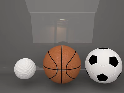 basketball football golf ball sports equipment fitness ball 3d model