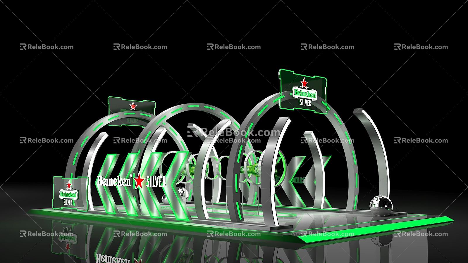 Beer Display Desk Technology Display Channel 3d model