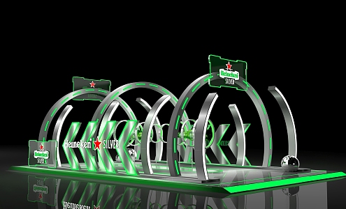 Beer Display Desk Technology Display Channel 3d model