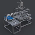 Industrial Automated Production Line Equipment With Metal Frame Conveyor Belt And Processing Unit