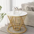 Light Luxury Side Table Coffee Table 3d model