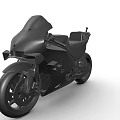 Black Modern Sport Motorcycle With Sleek Aerodynamic Body Design