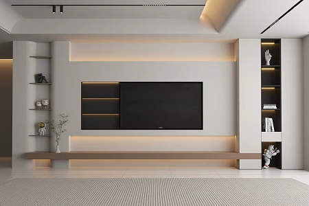 Modern TV Background Wall Italian TV Background Wall Minimalist TV Background Wall TV Background Wall Modern Living Room 3d model