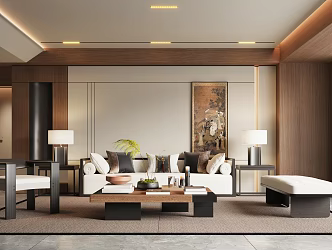 New Chinese Living Room 3d model
