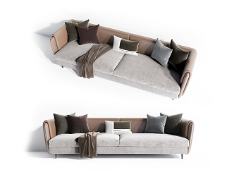 modern double sofa 3d model