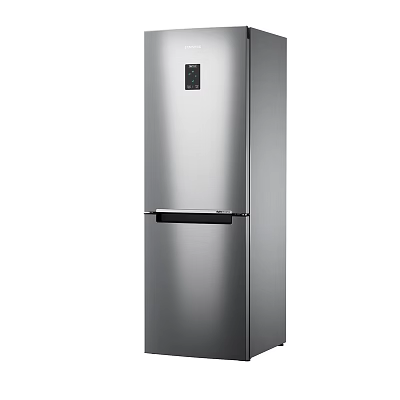 Sleek Modern Stainless Steel Double Door Refrigerator Freezer For Home Kitchen Use 3d model