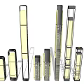 Modern Outdoor Lights With Various Column Designs And Warm Yellow Illumination