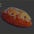 Appetizing Red Sesame Seed Bread With Golden Crust And Decorative Slits