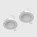 Modern Recessed Downlights Spotlights Three Pack White Indoor Lighting for Home Ceiling 3d model