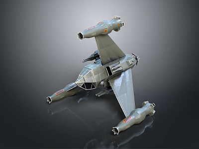 Gray Multi Engine Spacecraft With Advanced Complex Structure For Cosmic Missions 3d model