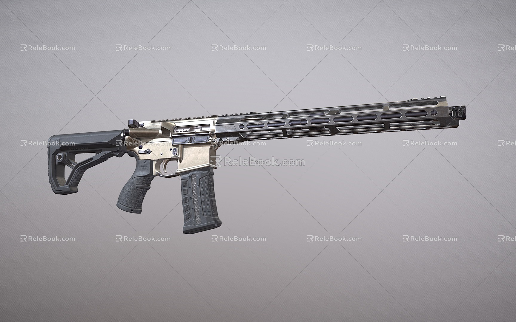 Assault Rifle Colt AR15 Automatic Rifle 3d model