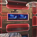 KTV Entertainment Venue With Electro Dance Stage LED Screen Neon Lights And Private Karaoke Rooms