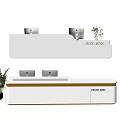 Modern Reception Desk Front Desk 3d model