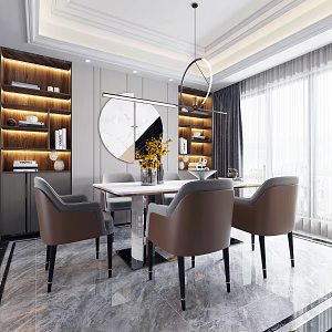 Light Luxury Restaurant 3d model