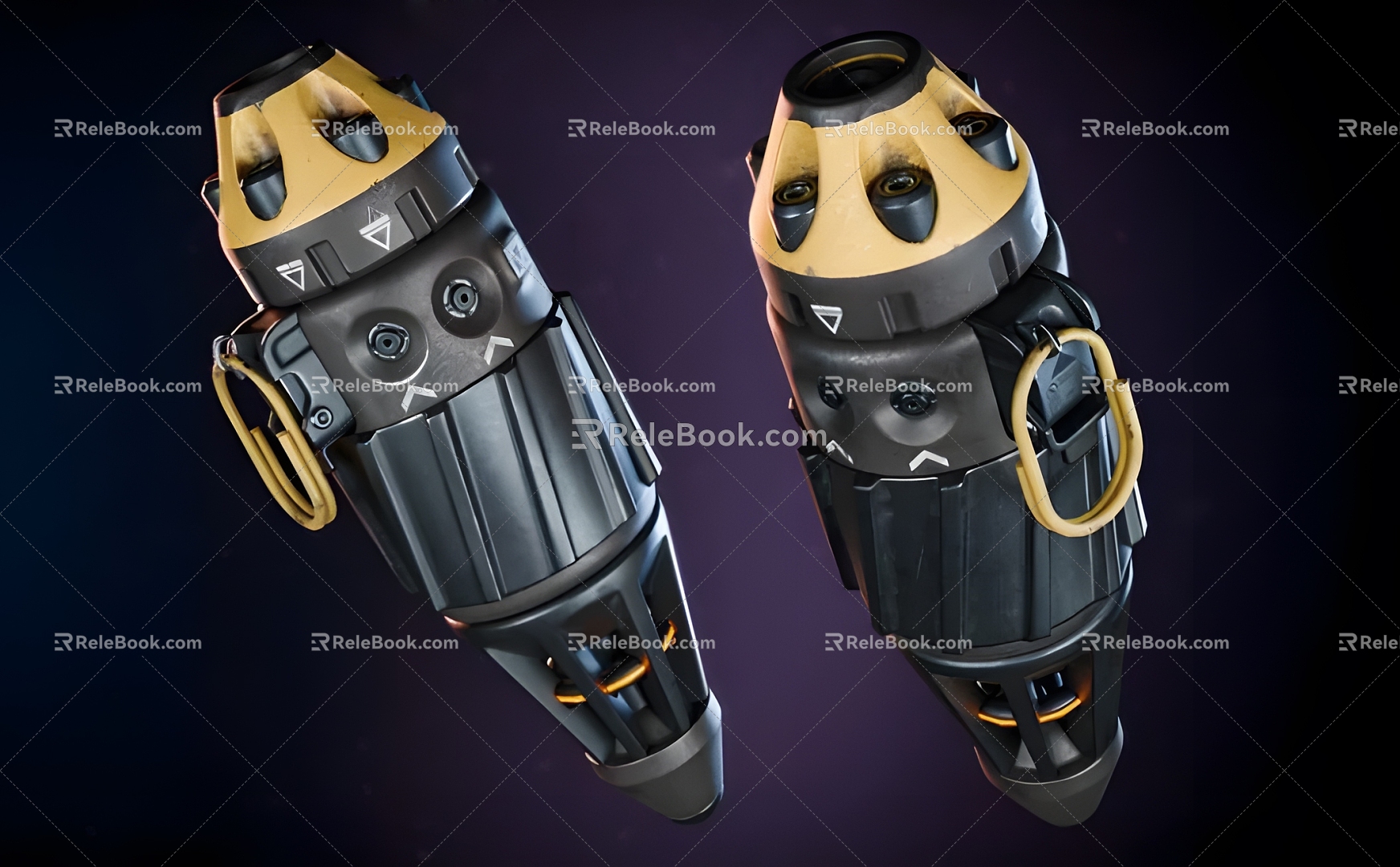 Modern Cyberpunk Sci-Fi Grenade Modern Realistic Weapon Technology Sci-Fi Cyberpunk Grenade Equipment Future 3d model