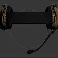 High Quality Gold Black Over Ear Headset With Microphone And Professional Audio Design