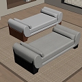 Modern Sofa Stool Sofa Chair Imperial Concubine Stool Bed End Stool Corner Chandelier Carpet 3d model