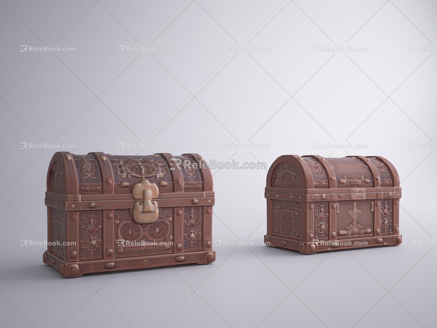 Retro Medieval Treasure Box Medieval Retro Jewelry Box Exquisite Storage Box European-style Treasure Box Medieval Treasure Box 3d model