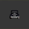 Deep Blue Vintage Car With Red Rims White Tires And Sleek Classic Design