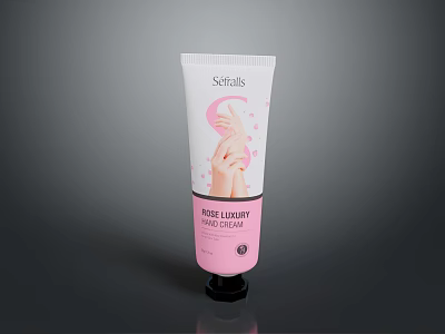 Saffirahs Rose Luxury Hand Cream With Nourishing Formula For Daily Moisturizing Hand Care 3d model