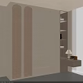 Elegant Modern Wardrobe Design With Perforated Panels Drawers And Open Shelves
