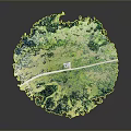 Scenic Natural Landscape With Lush Green Vegetation Winding Path And Rolling Hills