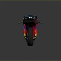 Honda Racing Motorcycle With Red Yellow Blue Body Black Seat 84 KOMATSU X-TREME Logos