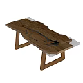 New Chinese Style Dining Table Solid Wood Dining Table Tea Table Coffee Table 3d model