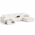 Modern Plush Double Sofa With Multiple Fabric Color Choices For Cozy Stylish Home Living Space