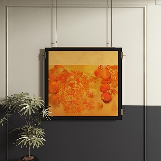 abstract decorative painting 3d model