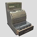 Vintage Cash Register With Cashier Drawer And Cash Amount