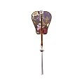 Traditional Chinese Hand Fan With Floral Embroidery And Silk Tassel Design