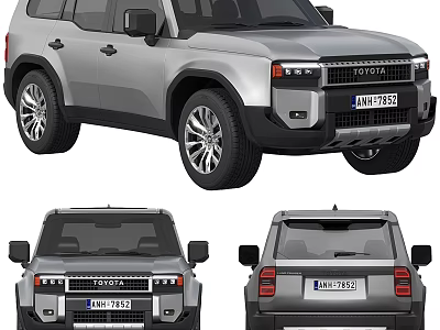 Hyundai Silver SUV With Five Door Design Modern Front Grille And Alloy Wheels 3d model