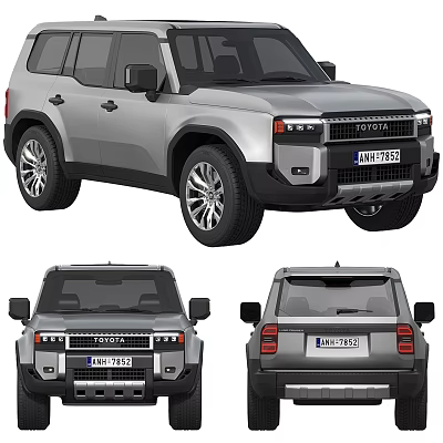 Hyundai Silver SUV With Five Door Design Modern Front Grille And Alloy Wheels 3d model