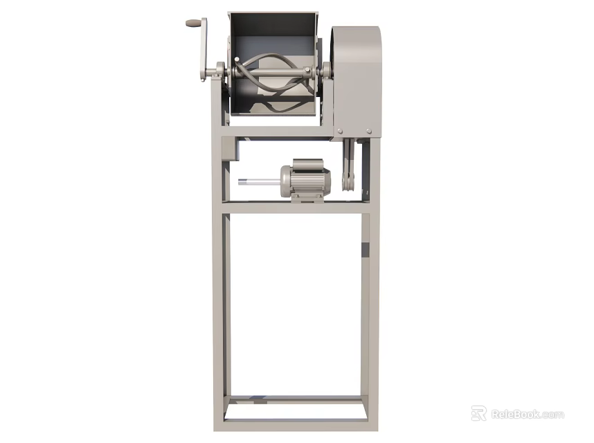 Industrial Stand Mixer Machine With Metal Frame And Motor Component 3d model 