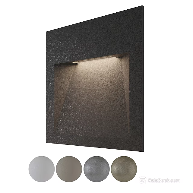 Modern Square Wall Light Design With Illumination And Multiple Color Options 3d model 