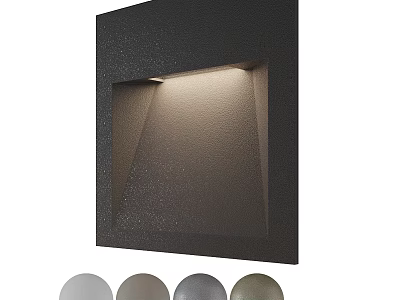 Modern Square Wall Light Design With Illumination And Multiple Color Options 3d model