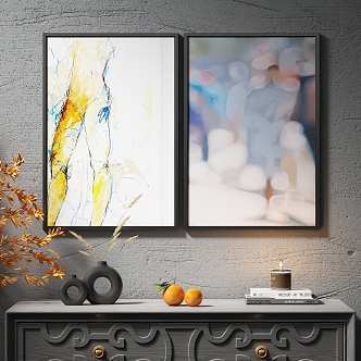 Modern Simple Light Luxury Hanging Painting Decorative Painting Abstract Painting Art Painting 3d model