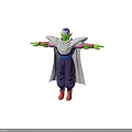 Fantasy Green Skinned Character 3D Model With White Turban Purple Outfit Orange Boots And Cloak