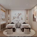 Modern Beauty Salon Interior Design With Reception Counter And Elegant Lighting Elements 3d model
