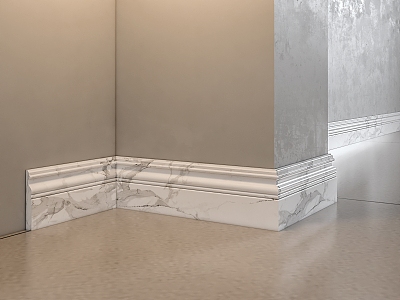 Modern skirting European style skirting marble skirting 3d model