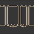 Elegant Golden Decorative Wall Frames With Ornate Designs For Home Decor