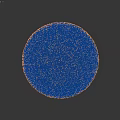 Round Woven Ottoman Light Blue And Beige Two Tone Handmade Design