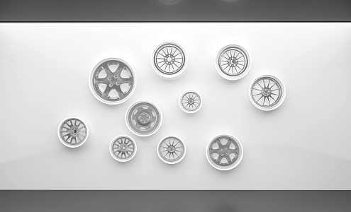 Modern wheel hub 3d model