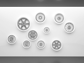 Modern wheel hub 3d model