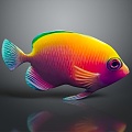 Tropical Fish Colorful Fish Ornamental Fish Aquarium Coral Fish Underwater Fish Color Fish Cartoon Fish Freshwater Fish 3d model