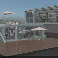Modern Double Deck Container Garden Ornament Coffee Shop With Outdoor Leisure Lounge Area