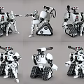 Modern Robot Wali Eve Vintage Old-fashioned Robot Combination Robot Wali Animation Movie Robot Ornaments 3d model
